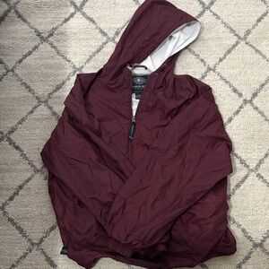 Charles River Apparel Maroon Hooded Trench Coat
